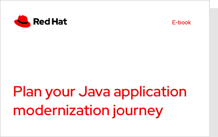 Plan your Java application modernization journey e-book cover image